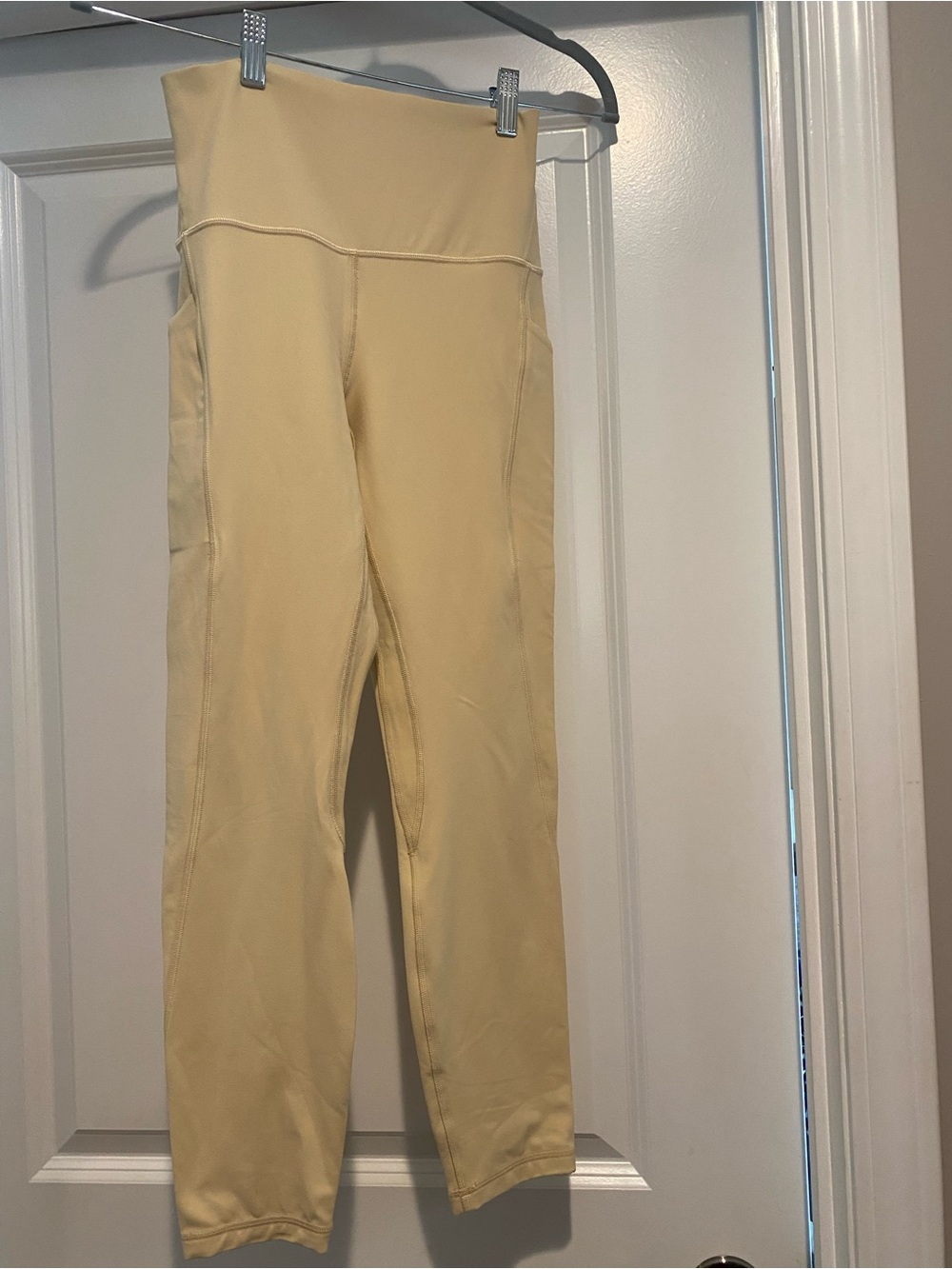 Lululemon Yellow High-Waist Workout Leggings